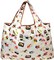Wrapables Large Foldable Tote Nylon Reusable Grocery Bag, 3 Pack